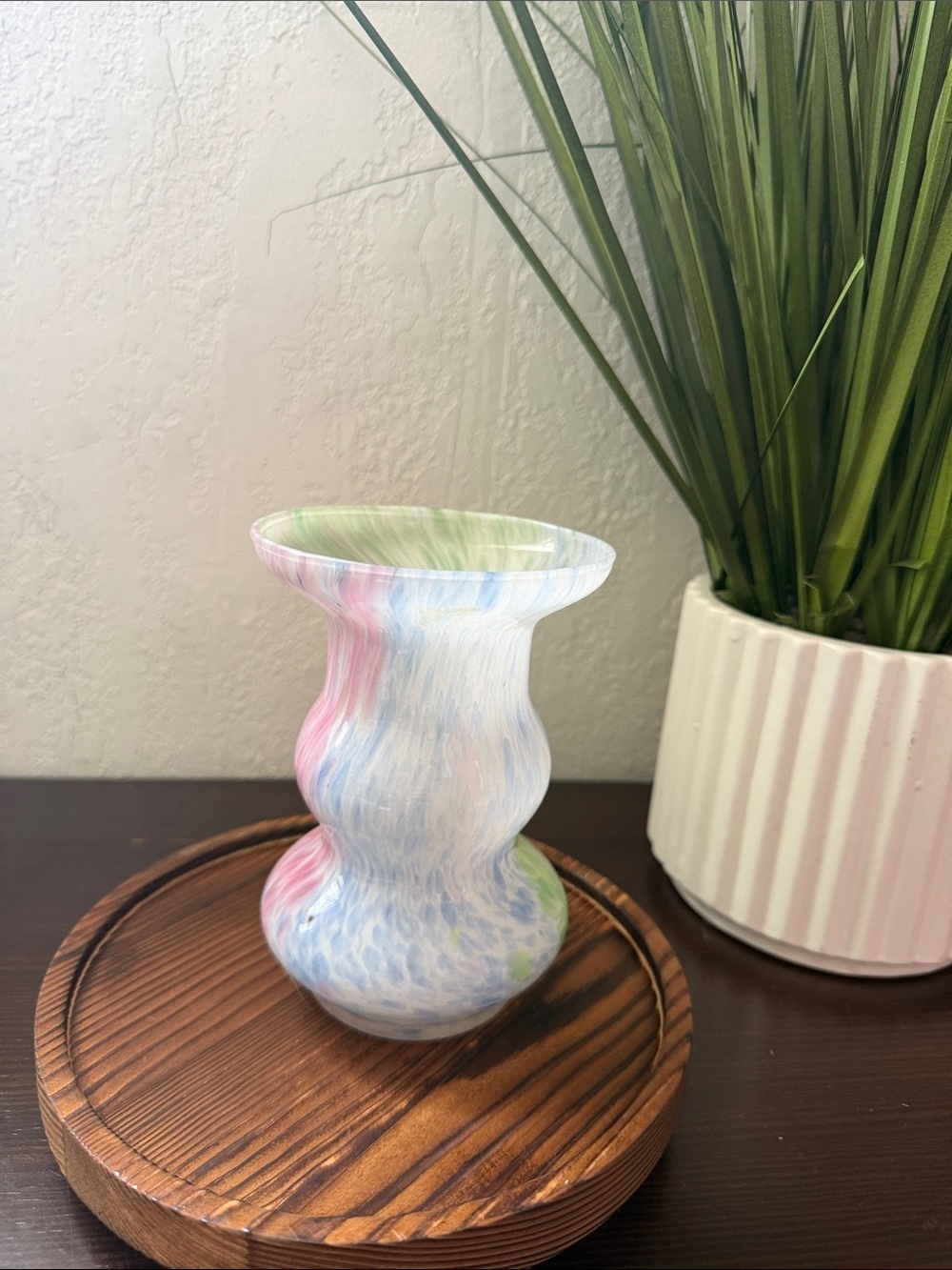 Arte Murano glass art  vase multicolored